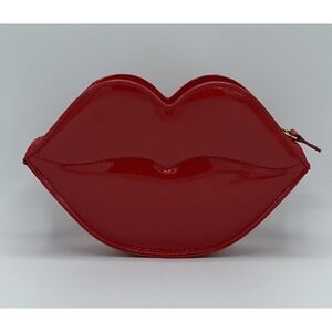 Vintage 90s Moschino Parfum Cherry Red Lips Clutch Pop Art La Bocca Italy NWOT